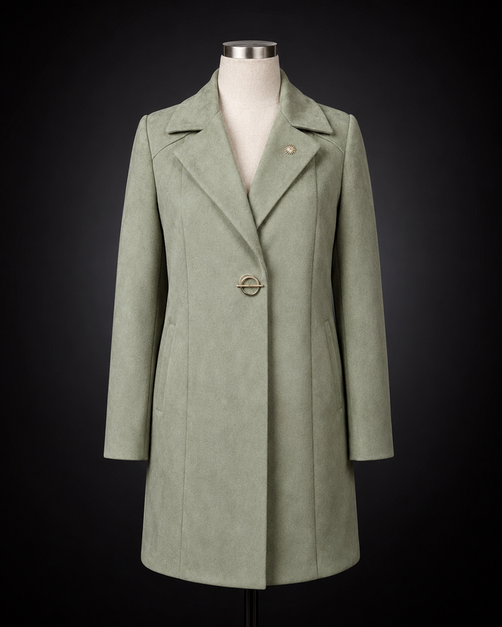 Sage Green Tailored Short Coat - product view 1