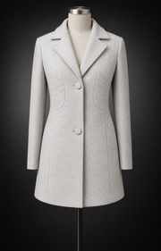 Light Grey Tailored Short Coat - product view 1